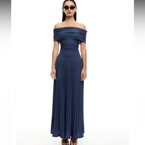 NWT Lioness Navy Field of Dreams Maxi Dress